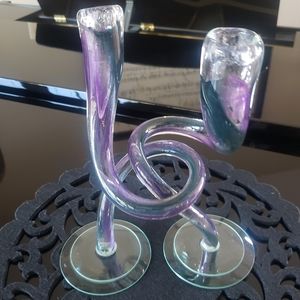 Blown glass Candlesticks